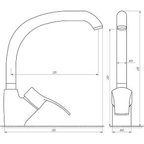 Змішувач для кухні Globus Lux QUEENSLAND GLQU-0203S-BIG-7-WHITE, фото 4