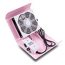 Витяжка для манікюру SIMEI 858-2А 40W рожева, фото 2