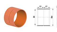 Муфта для двухслойных гофрированных труб InCor