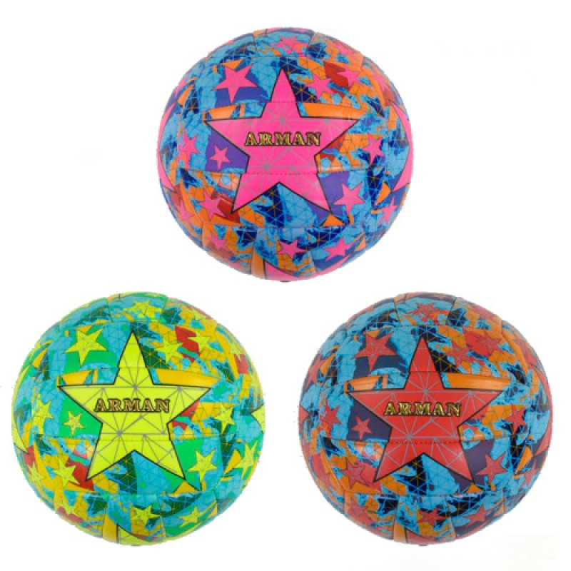 М'яч волейбольний С 40076 (60) 3 кольори, 270-280 грам, матеріал м'який PVC - фото 1 - id-p1621123590