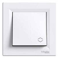 Перемикач 1-клавішний Asfora, білий