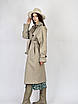 Жіночий тренч темно-бежевого кольору 10153 (2000000072074), фото 5