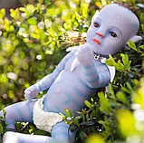 Лялька Реборн Аватар хлопчик 56см силіконовий, можна купати, преміум якість, фото 9