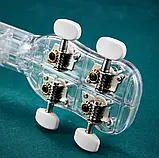 Укулеле сопрано прозоре Byla U2 оригінал, подарункова (54 см/21") — Прозорий, фото 4