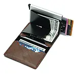 Гаманець для карток із захистом RFID — Коричневий, фото 5