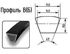 Ремені профіль(Б) 17х11