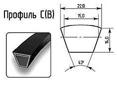 Ремені профіль З(В) 22х14, 22х19