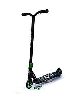 Самокат Best scooter Трюковый черно-зеленый с пегами, алюминиевые диски BS-71105-2