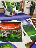 Постільна білизна полуторний ранфорс Футбольний м'яч, фото 2