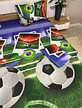 Постільна білизна полуторний ранфорс Футбольний м'яч, фото 5