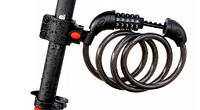 Велозамок кодовый TONYON легированная сталь 12мм*1200мм, GN1, Хорошее качество, велозамок кодовый, замок для