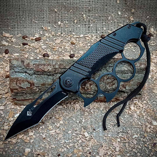 Складаний ніж-кастет Chongming напівавтоматичний фліппер туристичний ...