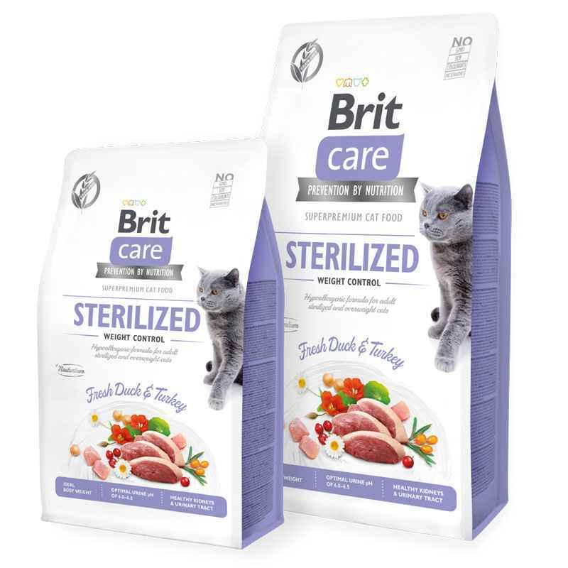 Brit Care Cat GF Sterilized Weight Control (Брит Кеа Стерилизед) корм для стерилизованных котов контроль веса 0.400 кг. - фото 2 - id-p1621173370