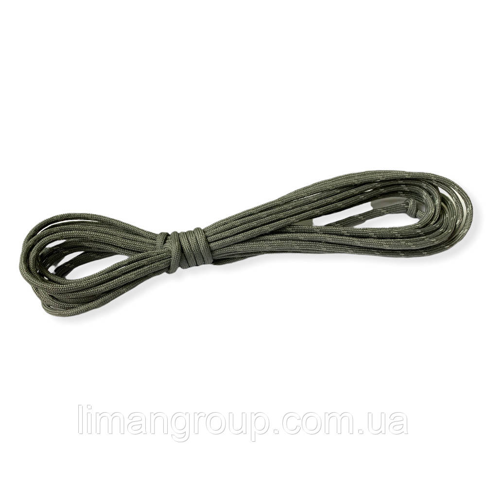 Паракорд 550 шнур нейлоновий мотузка для виживання сірий СВ нитка моток 5 м