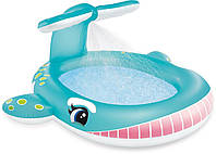 Детский надувной бассейн Кит с душем