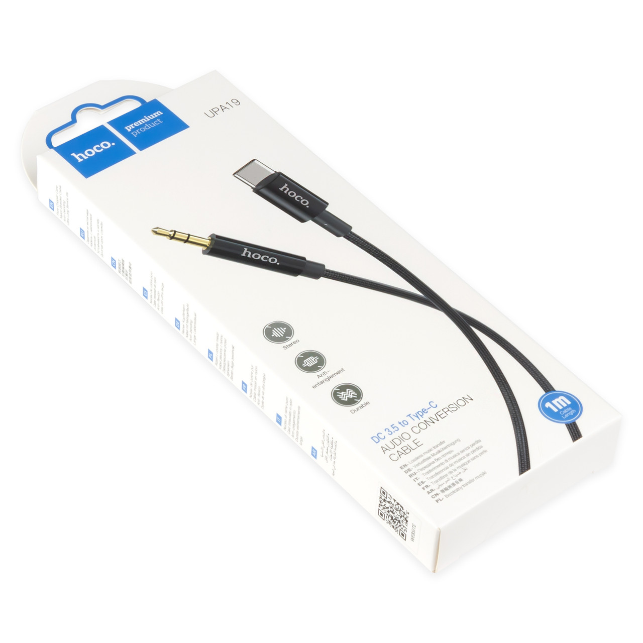 Кабель HOCO UPA19 Type-C - Mini-Jack 1м чорний