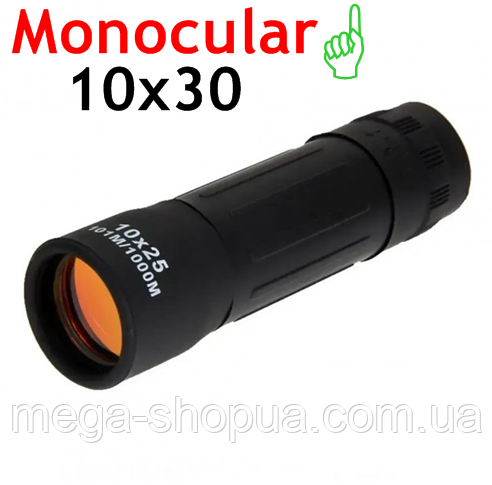 Міні монокуляр 10x30 - компактна підзорна труба для полювання, риболовлі, туризму та спостереження VB41K