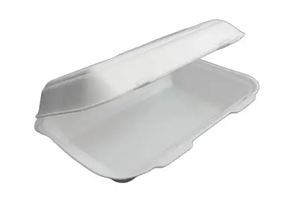 Ланч-бокс із спіненого полістиролу білий середній 246х150х60 НP-10,1 секція 125шт