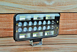 Фара LED прямокутна 174W 6000K (58 діодів) (22 см х 11см  х 5см) (ближний + дальний)