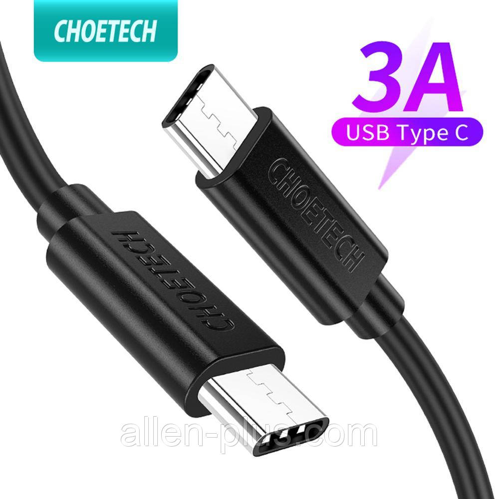 Кабель Choetech USB Type C to USB Type C, black (зарядка, передавання даних)