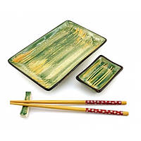 Сервіз для суші "Жовто зелені" (28x14 см) (1 персона) ( 34280H)