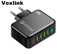 Сетевое зарядное устройство для быстрой зарядки 5 port USB QC3.0 Voxlink F7 зарядный блок зарядка для телефона