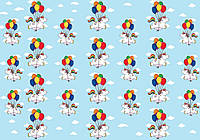 Фотообои детские 254x184 см Для девочек: Единороги на воздушных шариках 11334P4 Клей в подарок