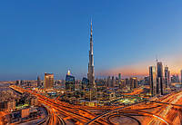 Фотообои флизелиновые 366х254 см Wizard+Genius 973 Бурдж-Халифа в Дубае 8 сегментов (7611487069867) Клей в