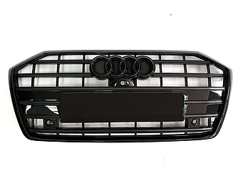 Решітка радіатора Audi A6 C8 стиль S6 (чорний глянц)