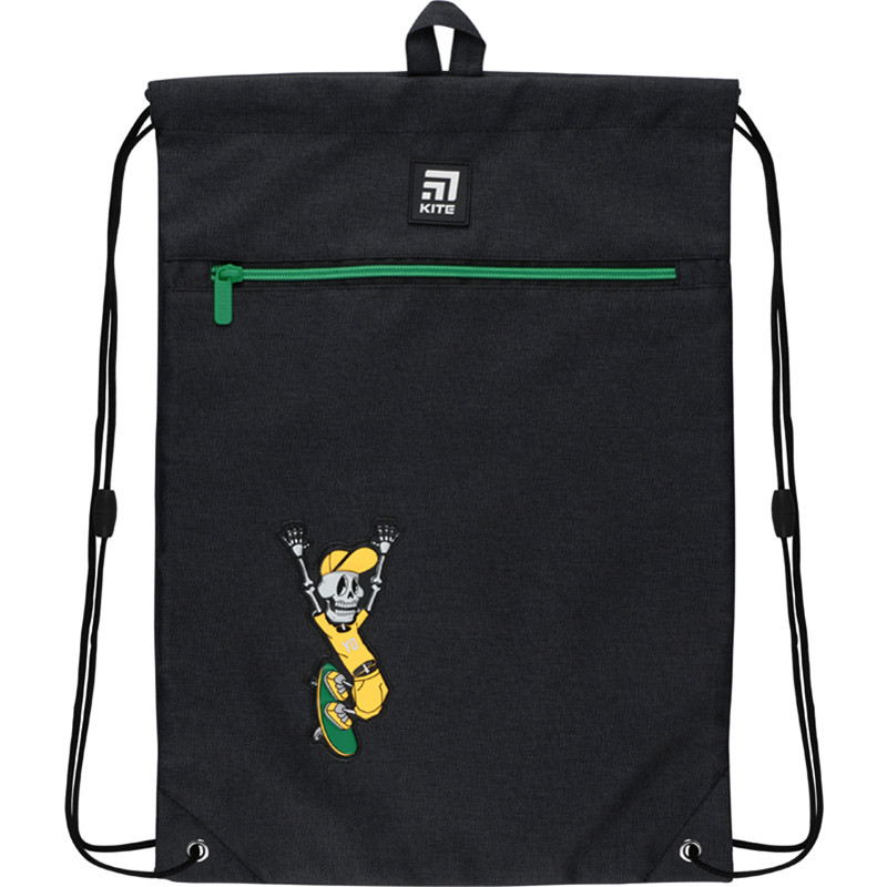 Сумка для взуття з кишенею Kite Education Yo K22-601M-12 112 г 46x33 см чорний