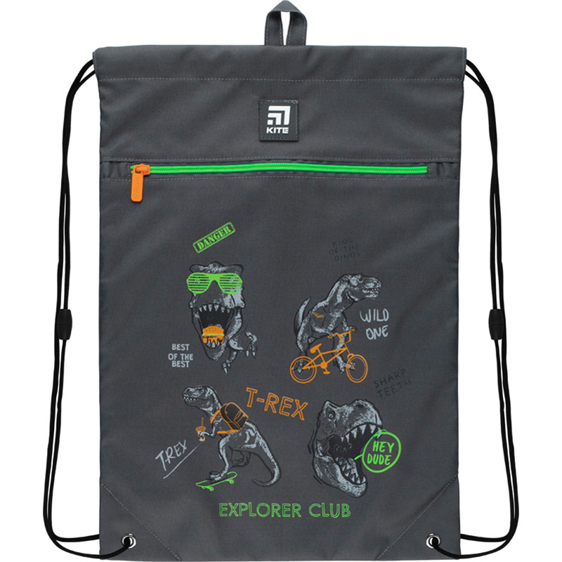 Сумка для взуття з кишенею Kite Education Hang Out K22-601M-14 112 г 46x33 см сірий