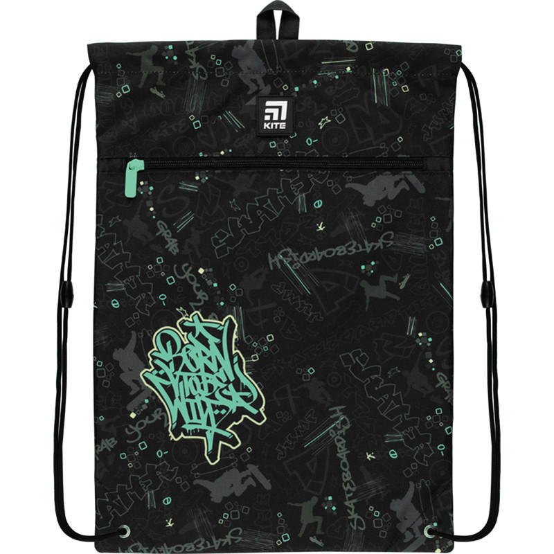 Сумка для взуття з кишенею Kite Education Born to Win K22-601M-18 112 г 46x33 см чорний