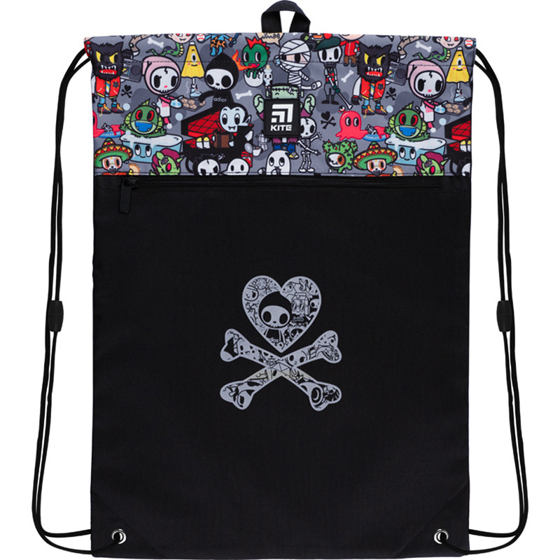 Сумка для взуття з кишенею Kite Education tokidoki TK22-601L 128 г 49x36 см чорний