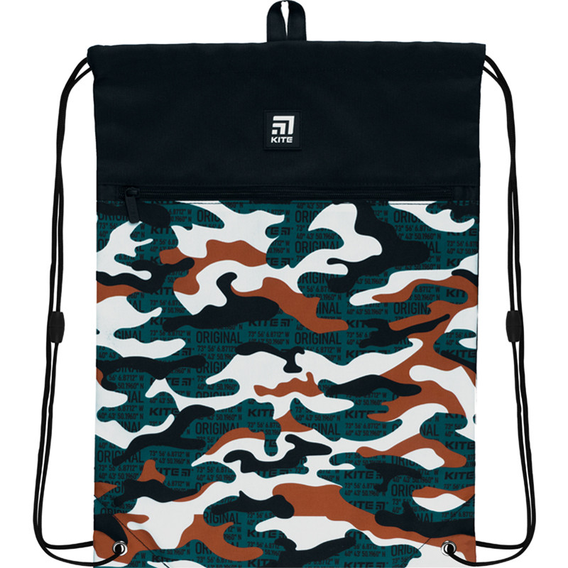 Сумка для взуття з кишенею Kite Education K22-601L-2 128 г 49x36 см чорний, принт
