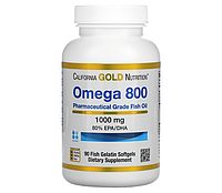 Omega 800 California Gold Nutrition, 90 капсул