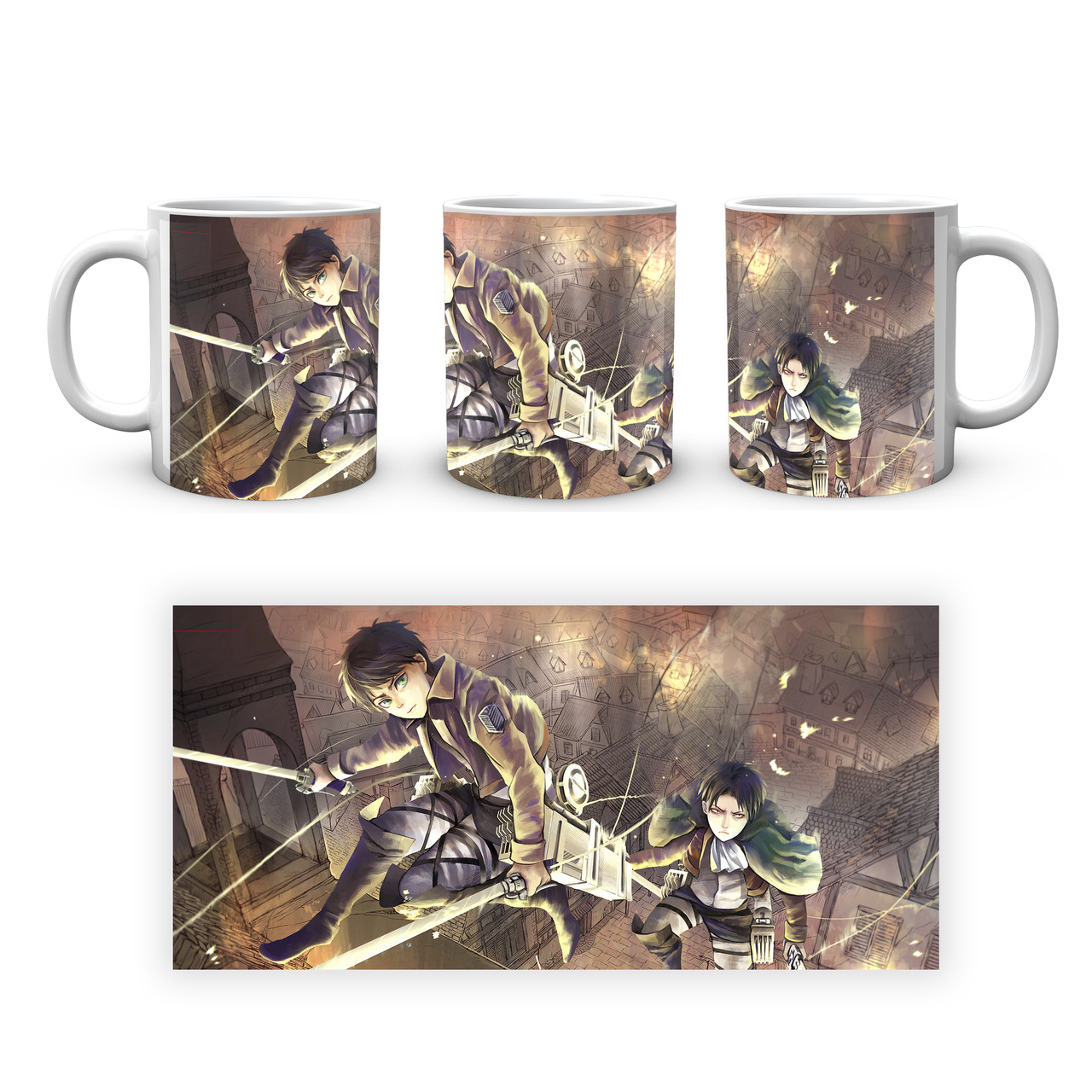 Кружка GeekLand Атака Титанів Attack on Titan Ерен Йегер і Леві Аккерман наступ AT.02.65, фото 1