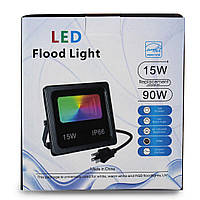 LED Прожектор SMART 15W IP66 RGB bluetooth з додатком