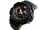 Чоловічий наручний електронний годинник Skmei 1343 Black-Militari Wristband спортивний водостійкий кварцовий годинник, фото 3