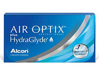 Контактная линза для коррекции зрения качественные AIR OPTIX plus HydraGlyde sph +5.50 BC 8.6