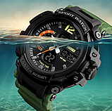 Чоловічий наручний електронний годинник Skmei 1343 Black-Militari Wristband спортивний водостійкий кварцовий годинник, фото 2