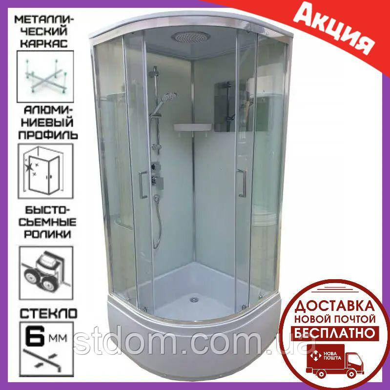 Гідромасажна душова кабіна 90х90 см Veronis BV-3-99 з високим піддоном