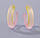Сережки рожево-жовті, градієнт, матові, біжутерія, сережки на щодень, фото 2