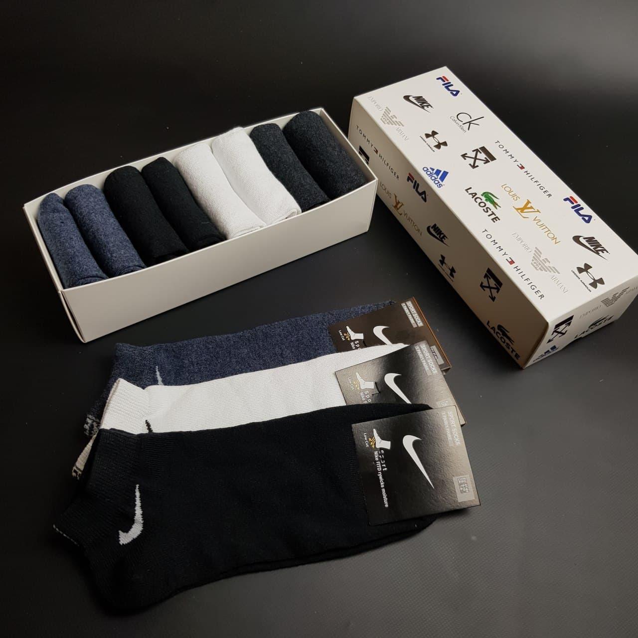 Набір укорочених чоловічих шкарпеток Nike у фірмовій коробці | 8 пар