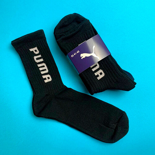 Набір високих чоловічих шкарпеток Puma у фірмовій коробці | 4 пары