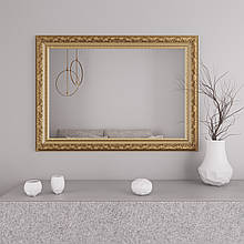 Настінне дзеркало 106х76 Золото із патиною Black Mirror для вітальні