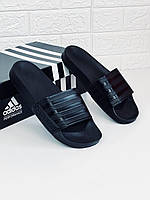Шлёпки Адидас мужские черные шлёпанцы Adidas Adilette