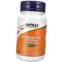 Probiotic-10 100 Billion NOW, 30 капсул