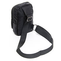 Сумка-слінг чоловіча Crossbody через плече нагрудна чорна модна кросс боді тканинна нейлон Lanpad 7662, фото 6