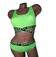 Купальник підлітковий роздільний салатовий Розмір 128 140 164