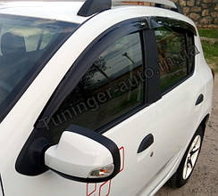 Вітровики, дефлектори вікон Renault Sandero 2013- (ANV)